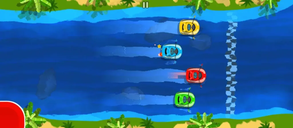 Fast Boats mini-game gameplay in Stickman Party