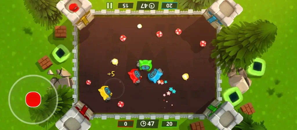 Mushroom Panic in Stickman Party – Gameplay and Maps