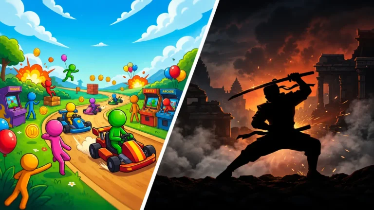 Stickman Party vs Shadow Fight 2