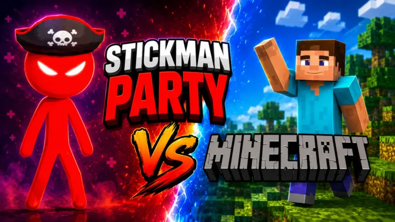 Stickman Party vs Minecraft