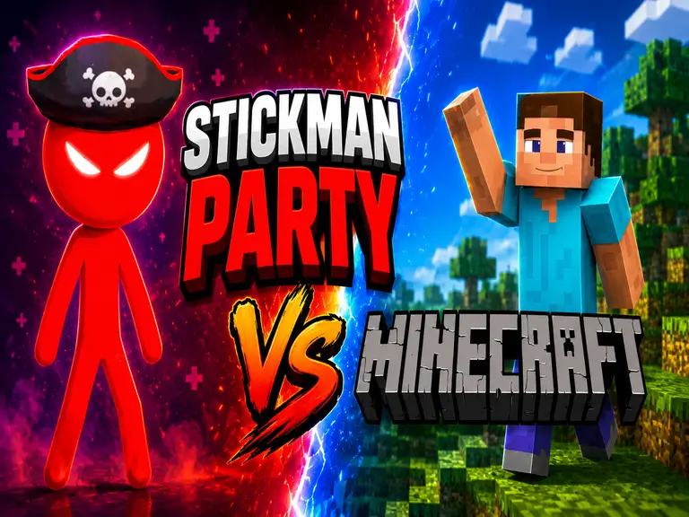 Stickman Party vs Minecraft