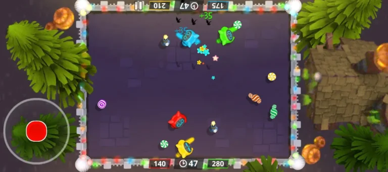 Candy Hunters mini-game gameplay in Stickman Party