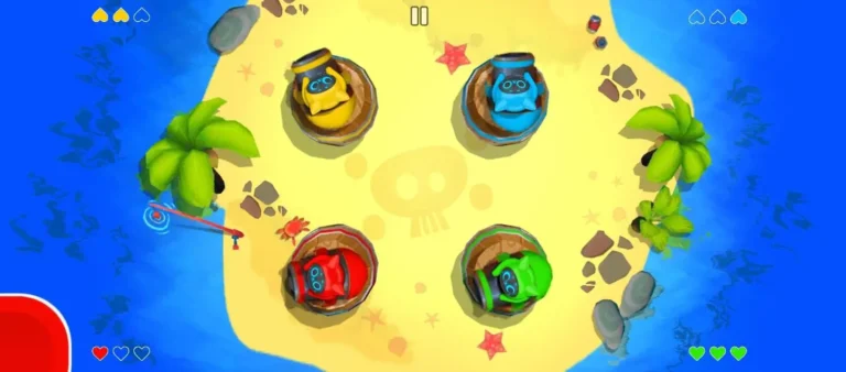 Pirate Island gameplay in Stickman Party